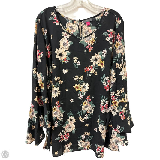 Top Long Sleeve By Vince Camuto In Black, Size: 2x