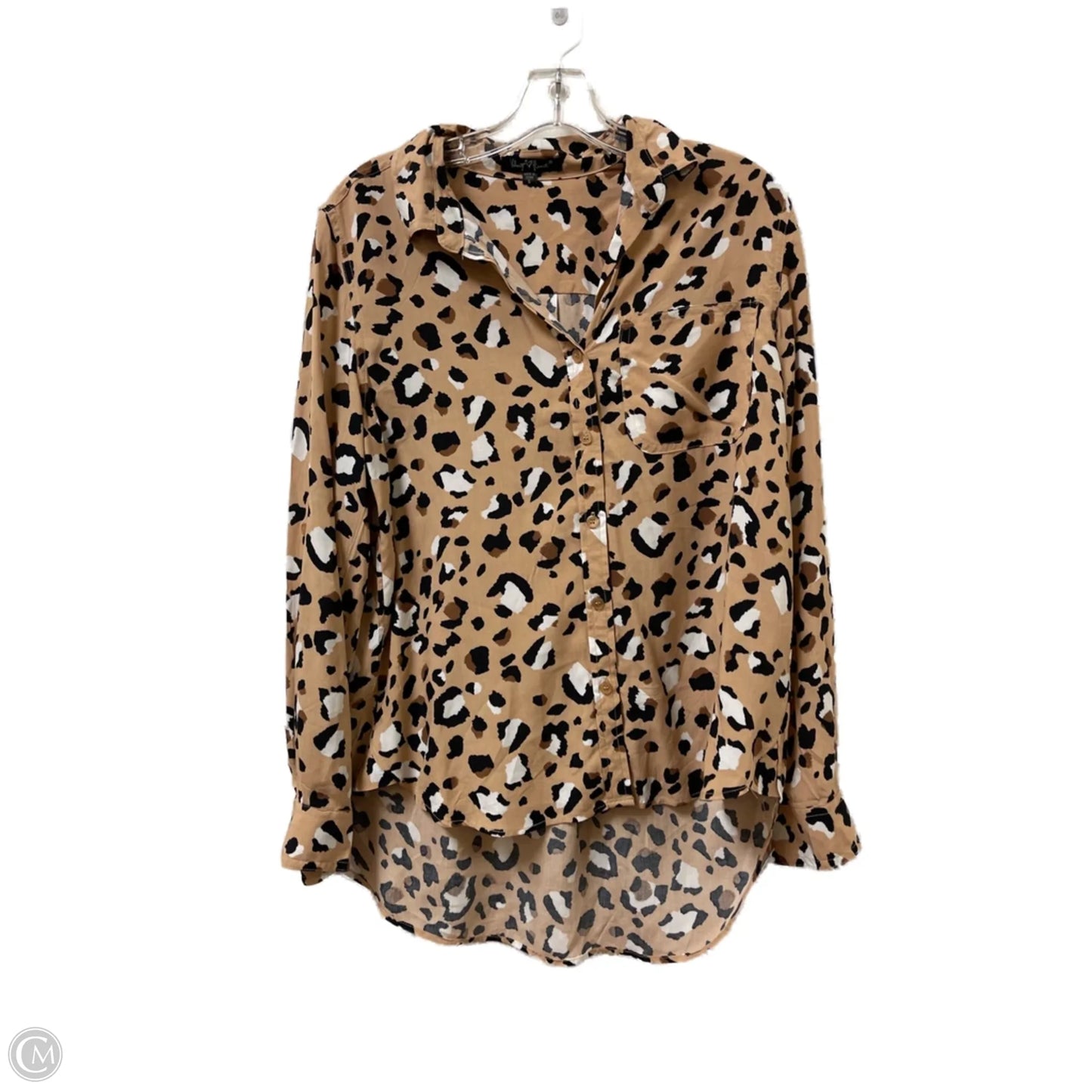 Blouse Long Sleeve By Velvet Heart In Animal Print, Size: S