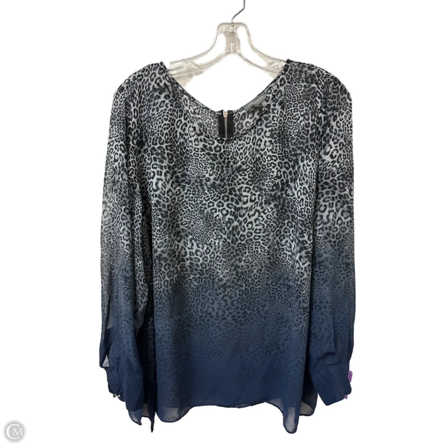 Top Long Sleeve By Vince Camuto In Blue, Size: 2x