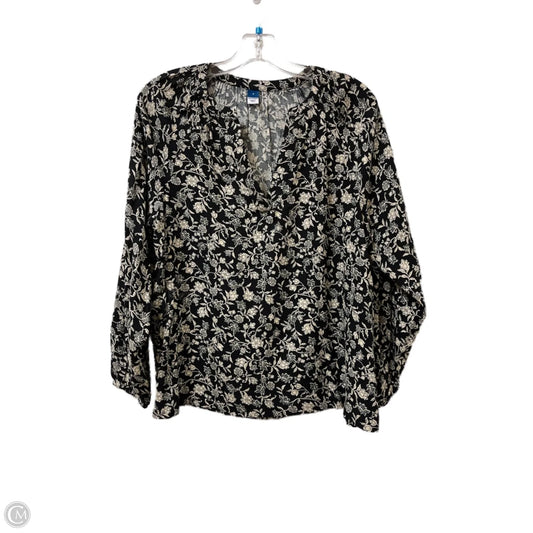 Top Long Sleeve By Old Navy In Black, Size: S