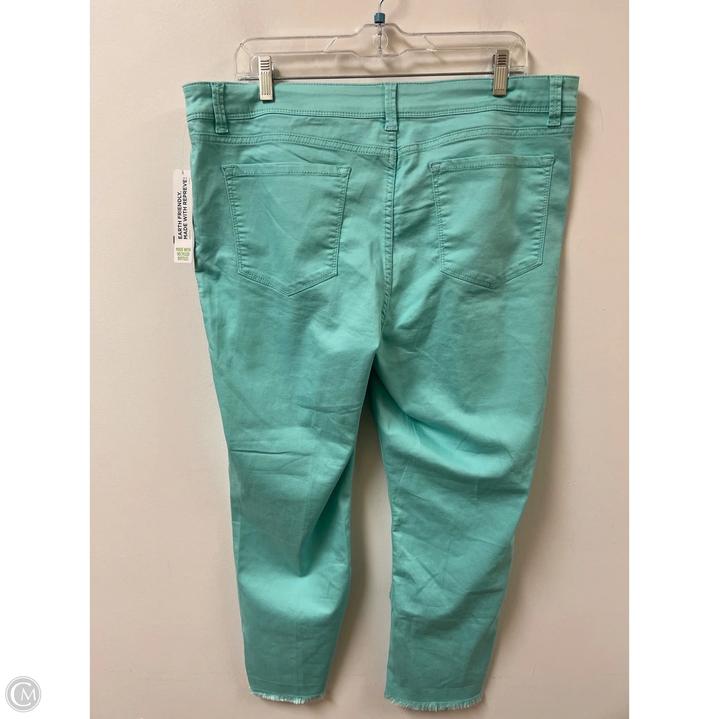 Pants Cropped By Time And Tru In Green, Size: 18