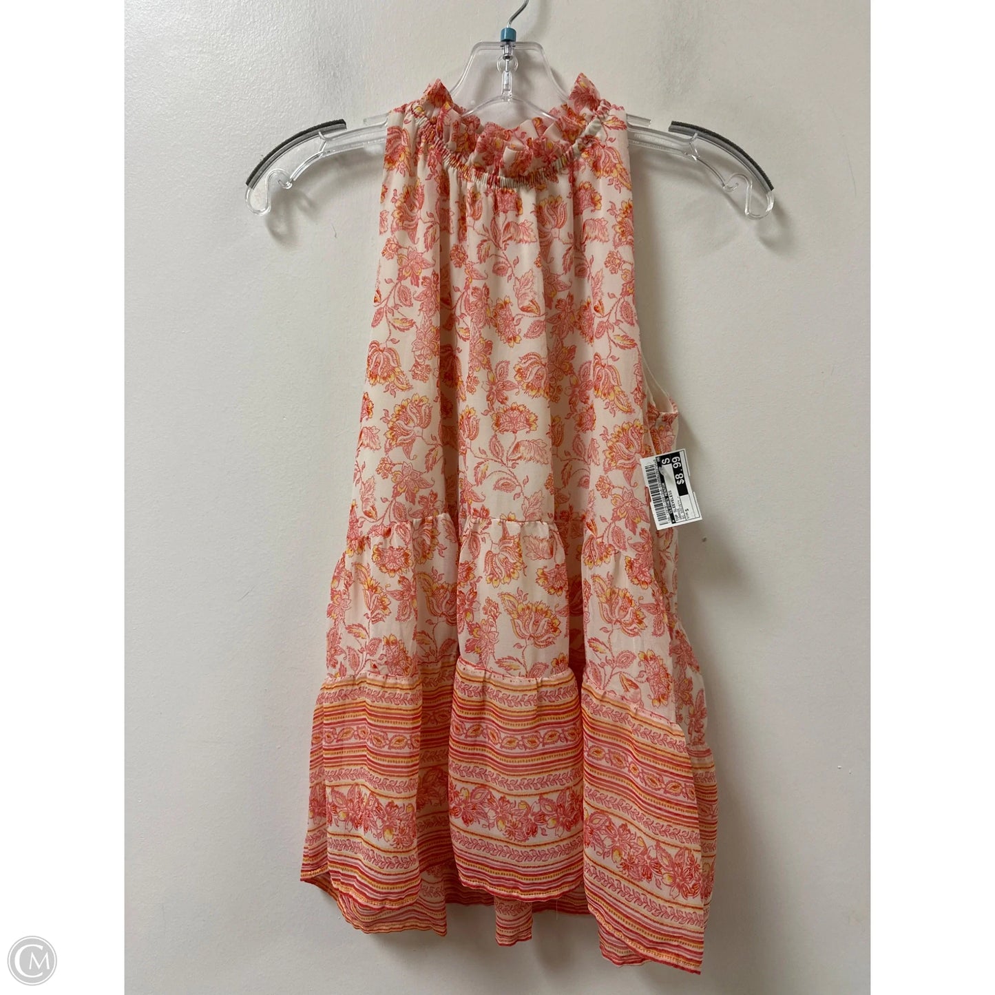 Top Sleeveless By Clothes Mentor In Orange, Size: S