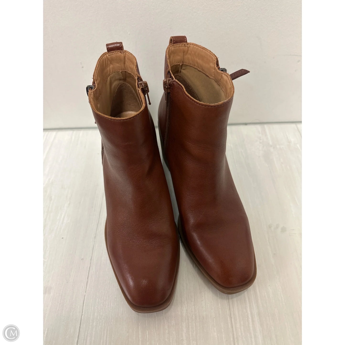 Boots Ankle Heels By Crown Vintage In Bronze, Size: 10