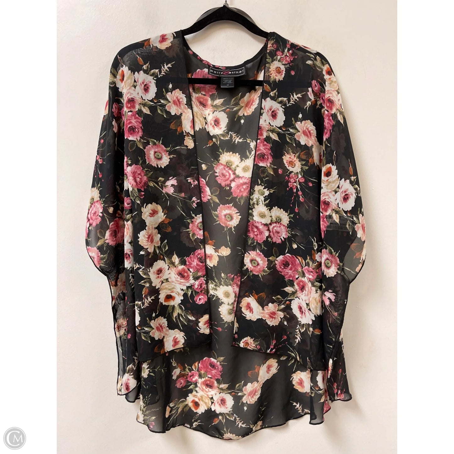 Kimono By Clothes Mentor In Black, Size: M