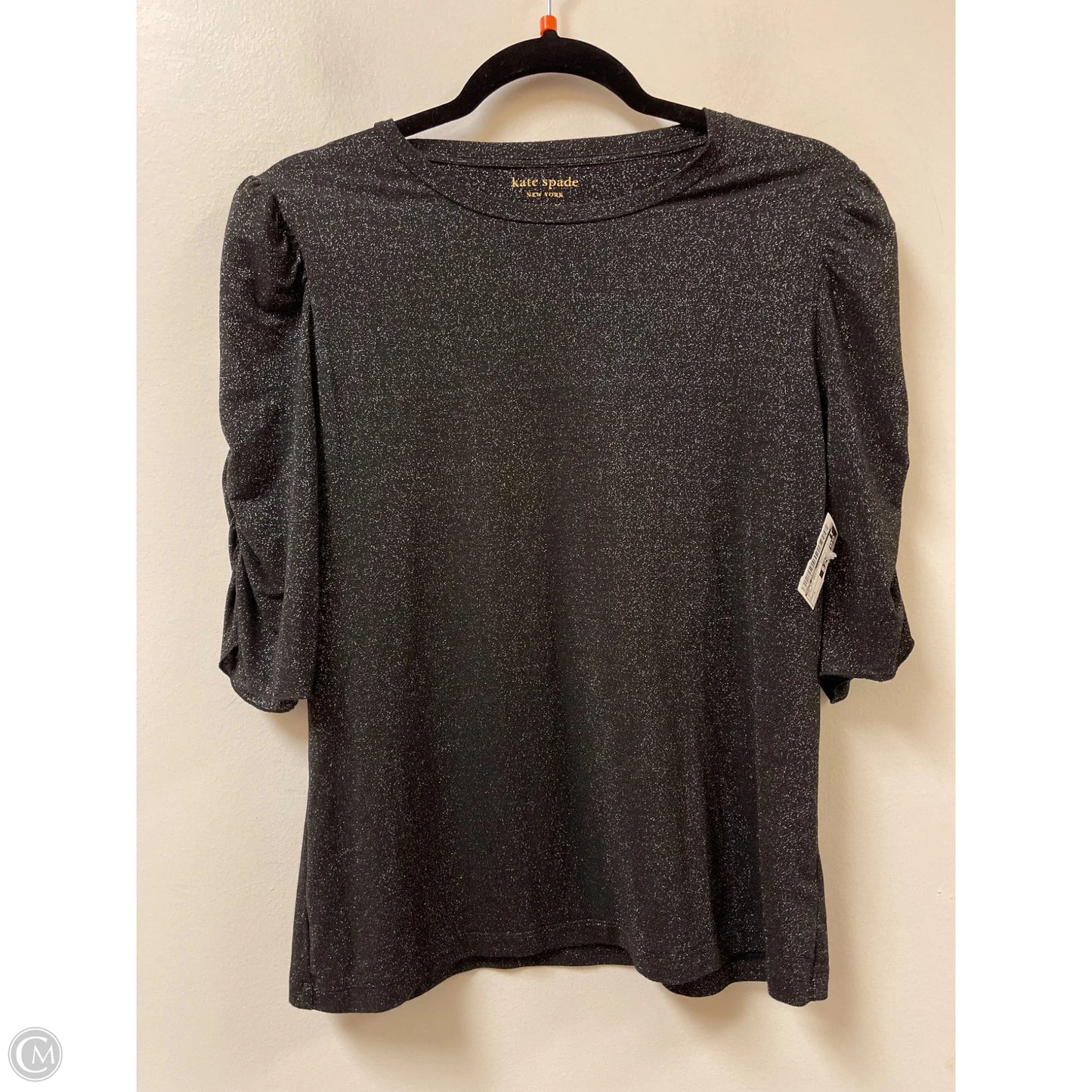 Top Short Sleeve Designer By Kate Spade In Black, Size: L