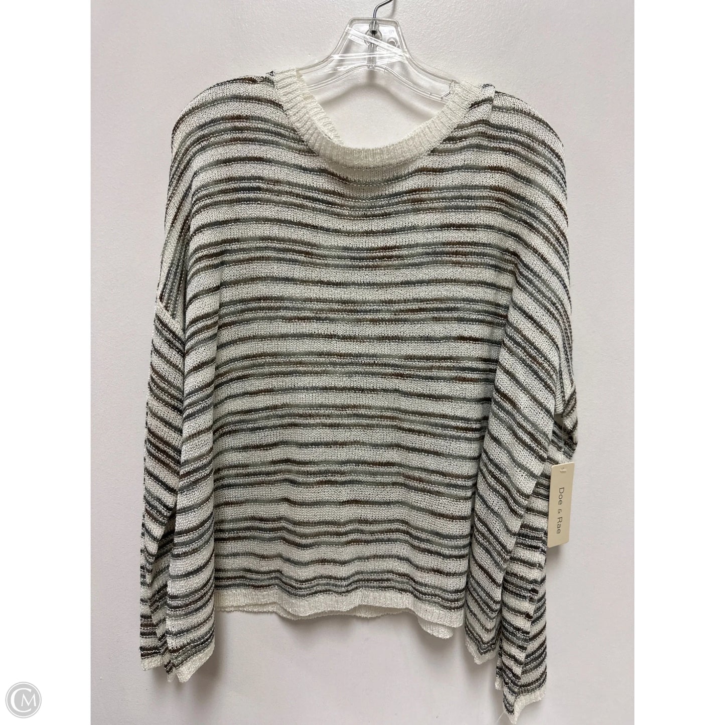 Top Long Sleeve By Doe & Rae In Cream, Size: L