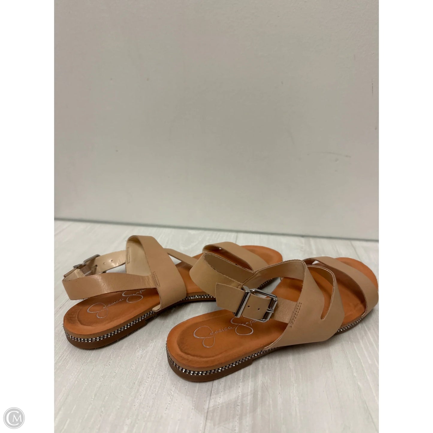 Sandals Flats By Jessica Simpson In Tan, Size: 7.5