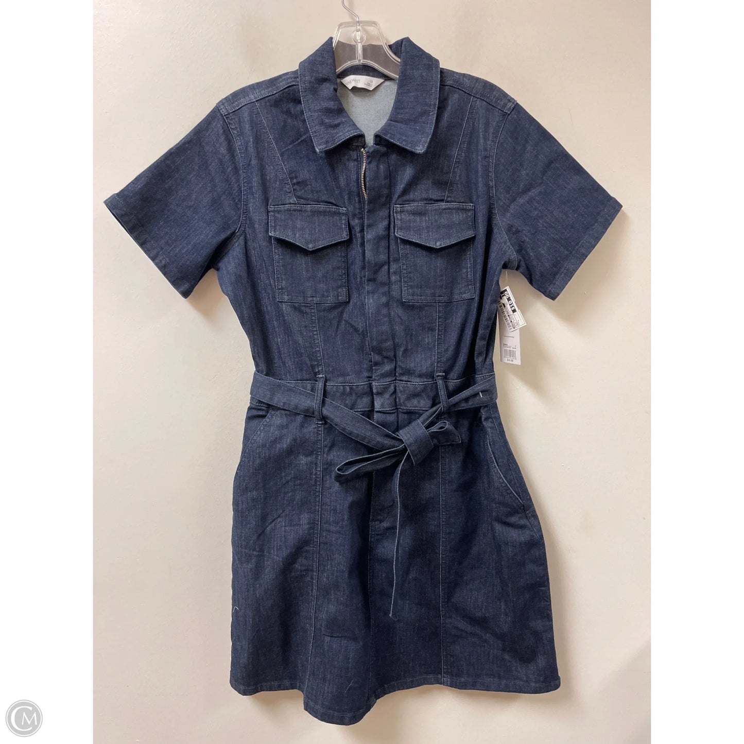 Dress Casual Short By Nine West Apparel In Blue Denim, Size: L