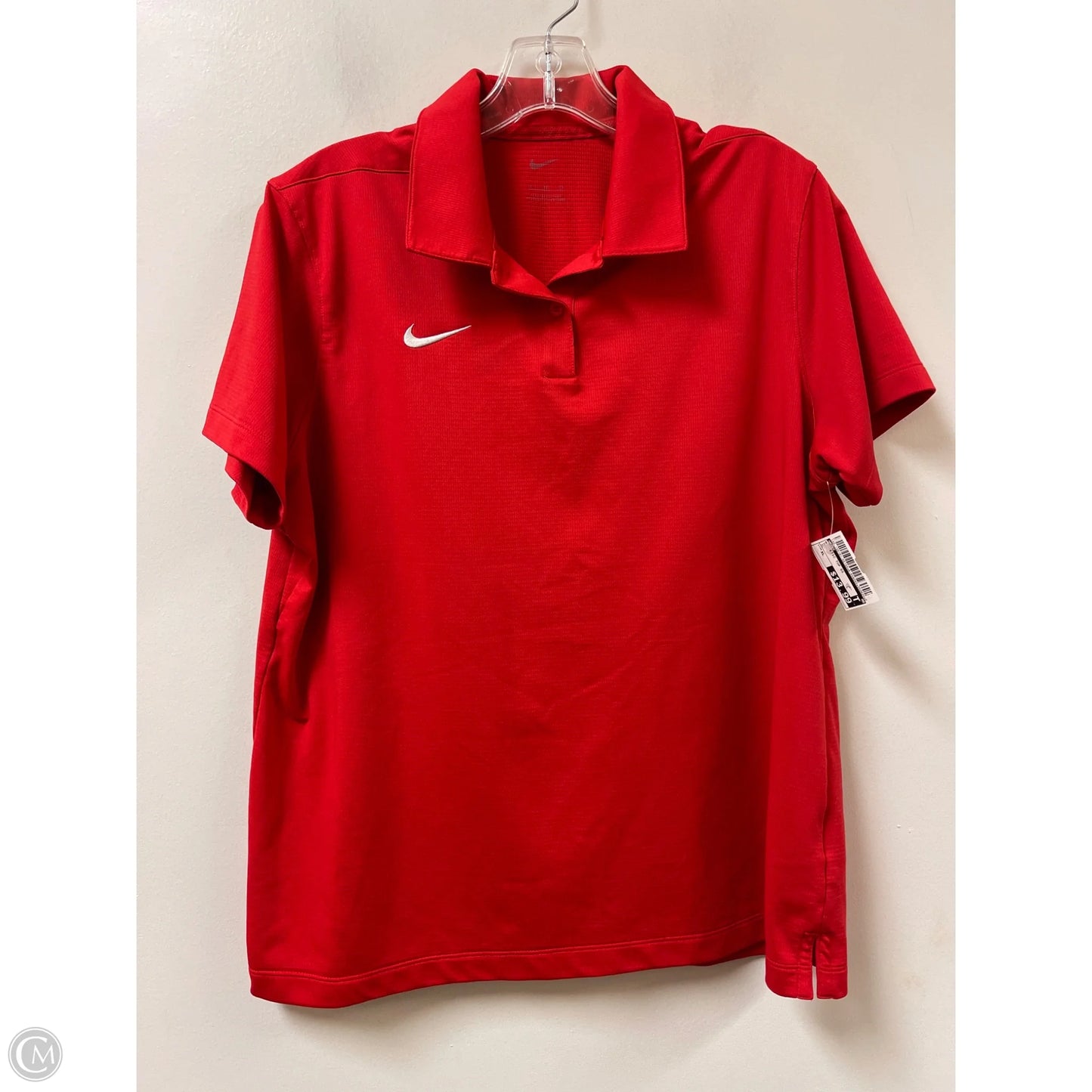 Athletic Top Short Sleeve By Nike In Red, Size: Xl