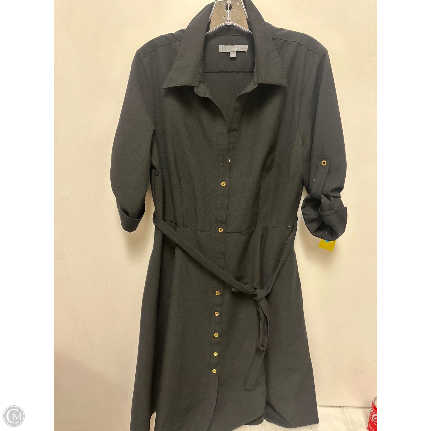 Dress Casual Midi By Sharagano In Black, Size: L