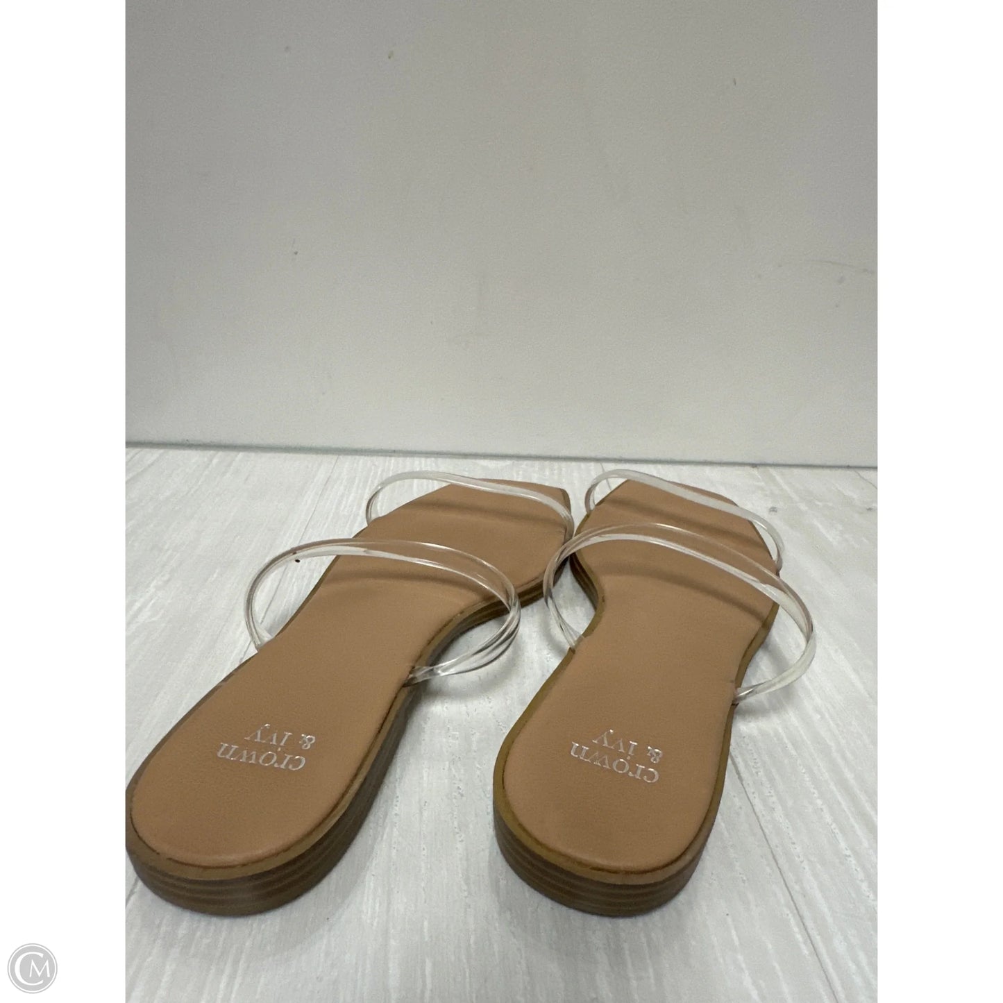 Sandals Flats By Crown And Ivy In Clear, Size: 9