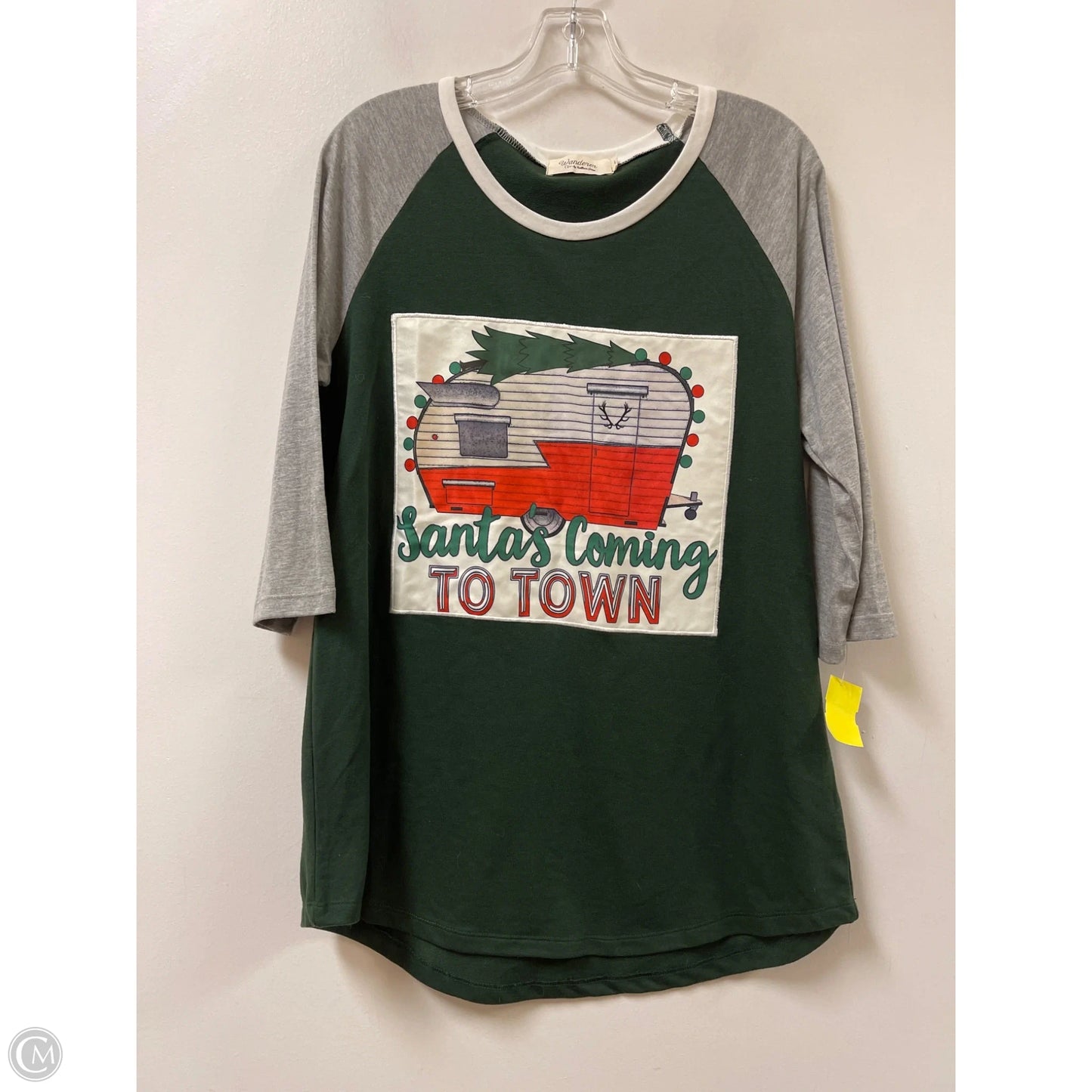 Top Long Sleeve By Clothes Mentor In Green, Size: L