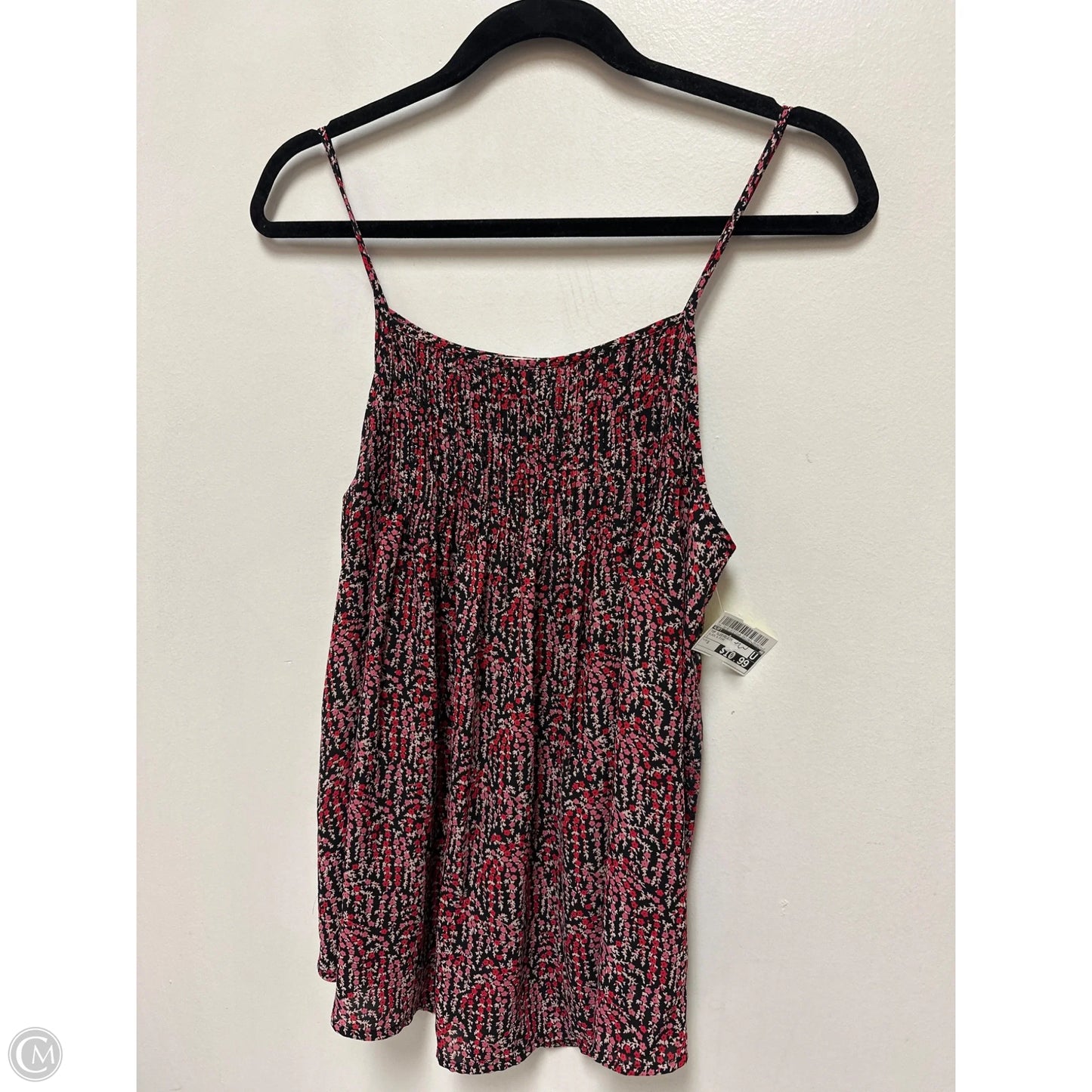 Top Sleeveless By Loft In Black & Pink, Size: S