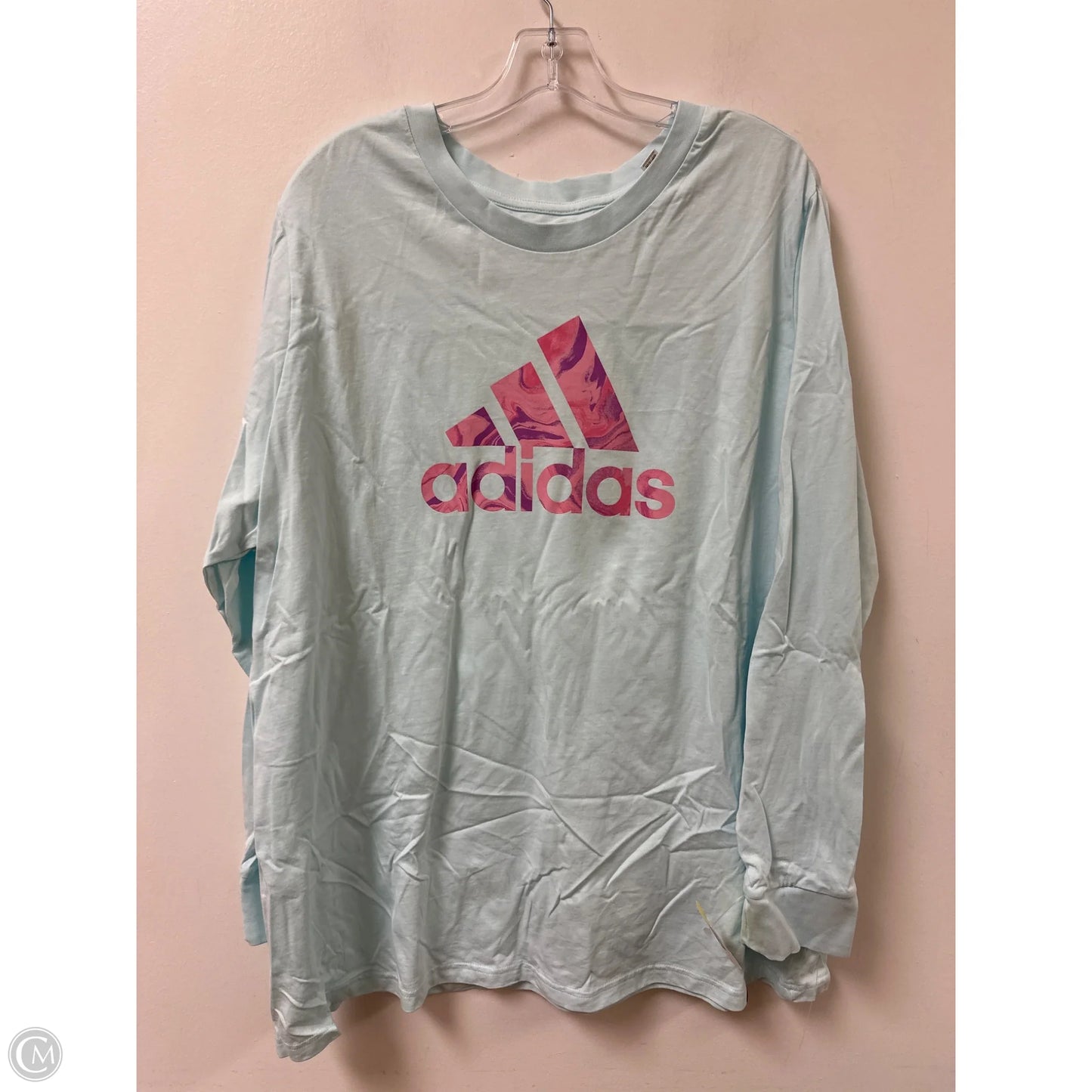 Athletic Top Long Sleeve Crewneck By Adidas In Blue, Size: 3x