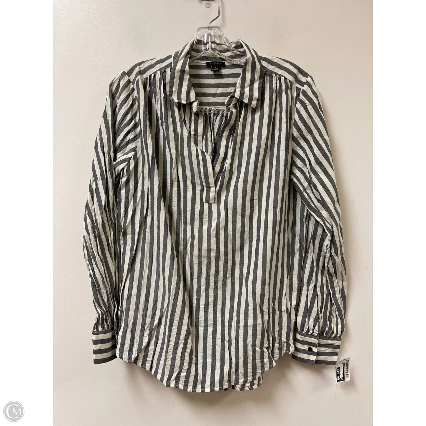 Top Long Sleeve By Ann Taylor In Grey, Size: S