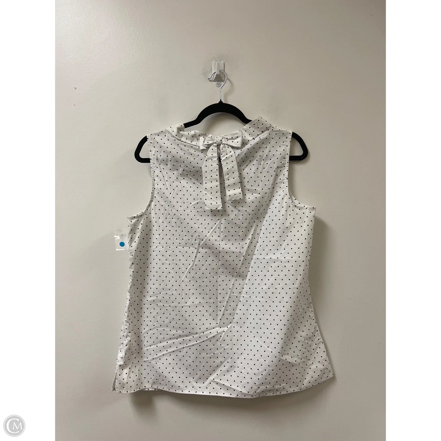 Top Sleeveless By Talbots In Polkadot Pattern, Size: L