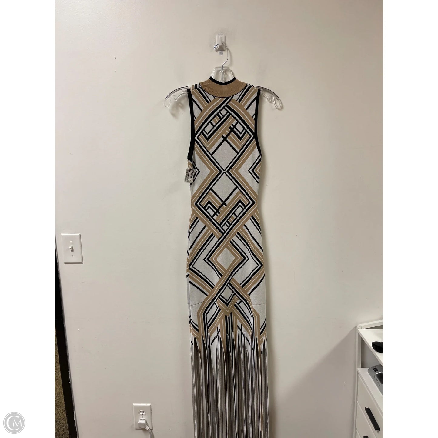 Dress Party Long By Karen Millen In Tan, Size: Xs