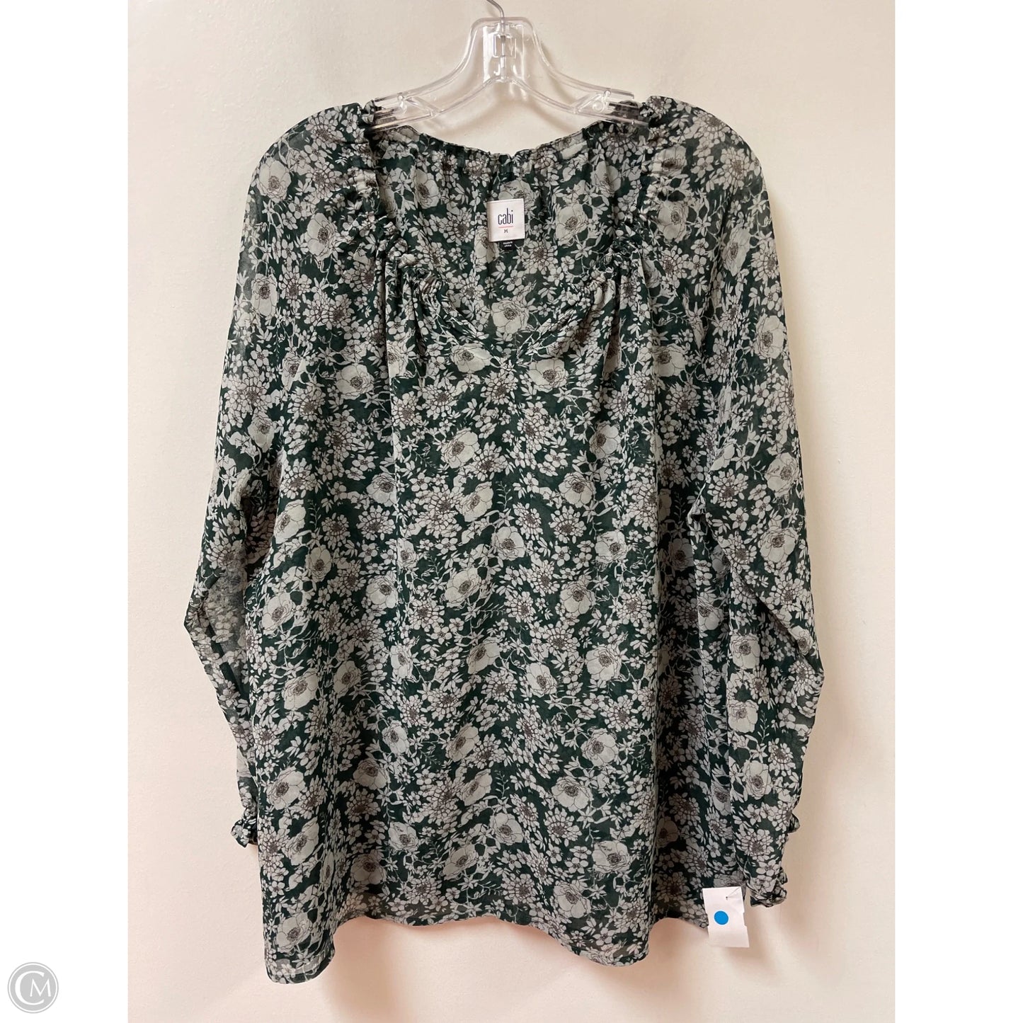 Top Long Sleeve By Cabi In Green, Size: M