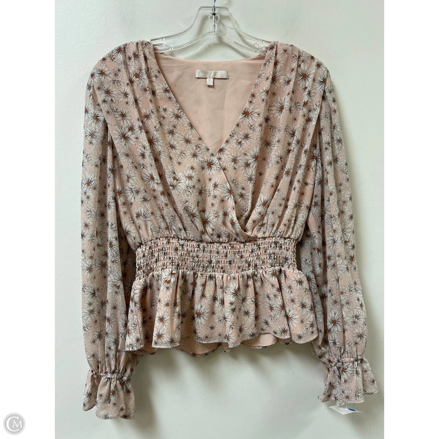 Top Long Sleeve By Wayf In Pink, Size: Xs