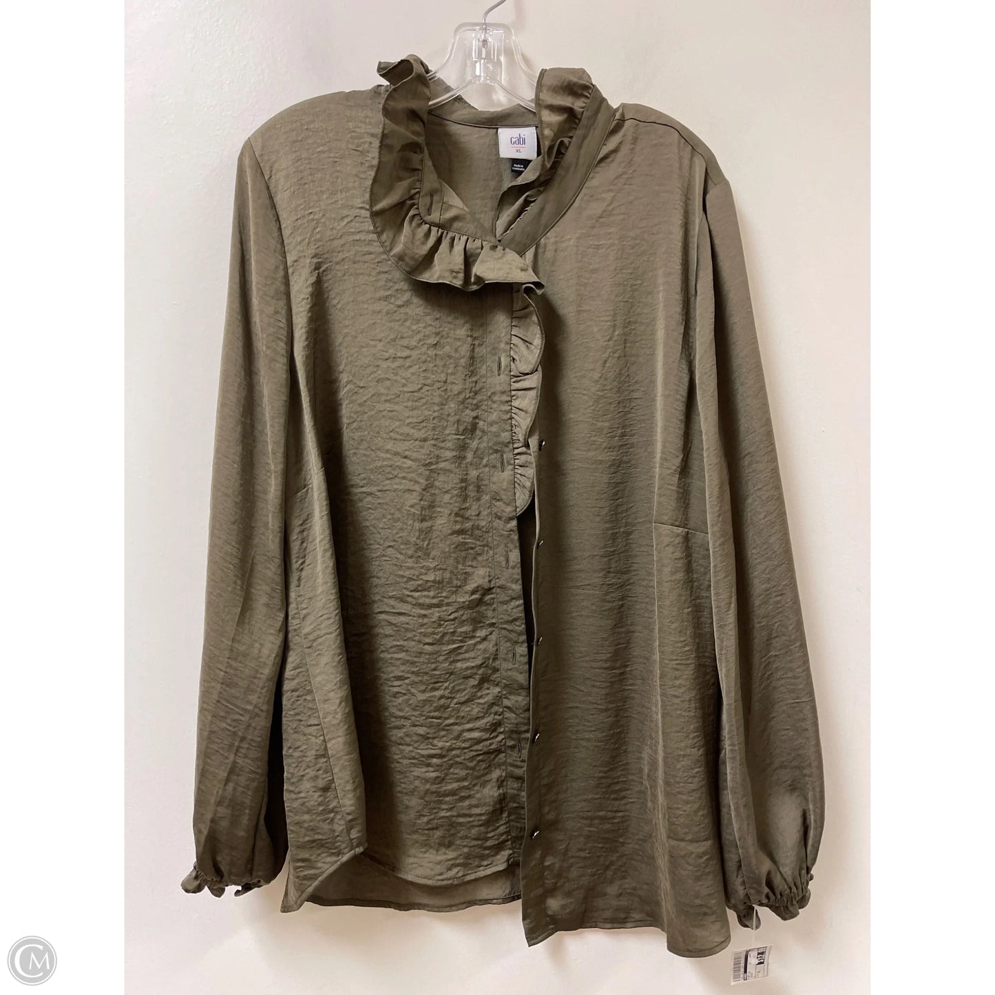 Top Long Sleeve By Cabi In Green, Size: Xl