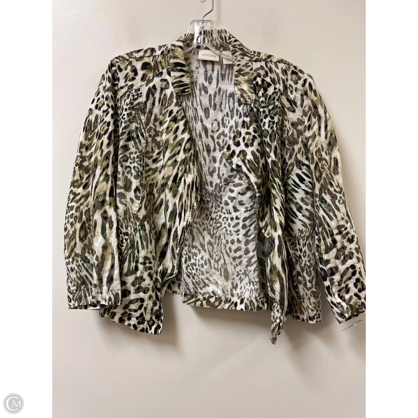 Jacket Other By Chicos In Animal Print, Size: L