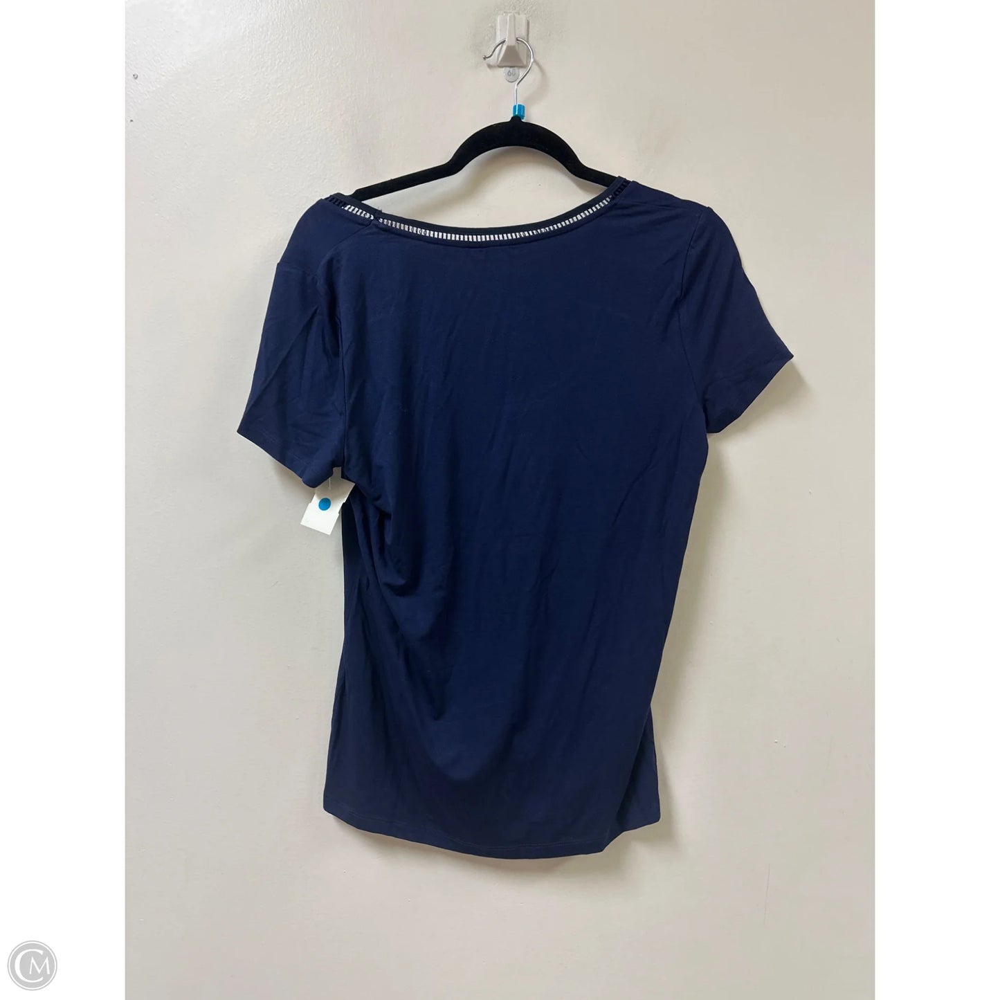 Top Short Sleeve By Tommy Hilfiger In Navy, Size: M