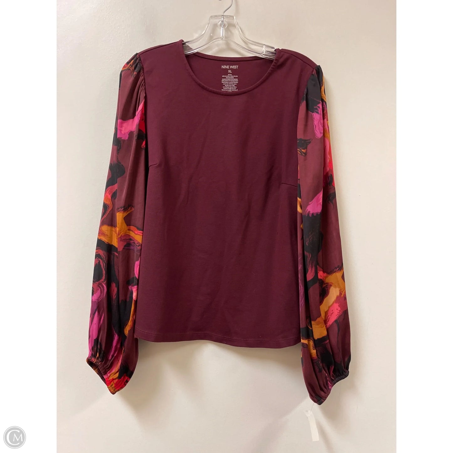 Top Long Sleeve By Nine West In Red, Size: Xl