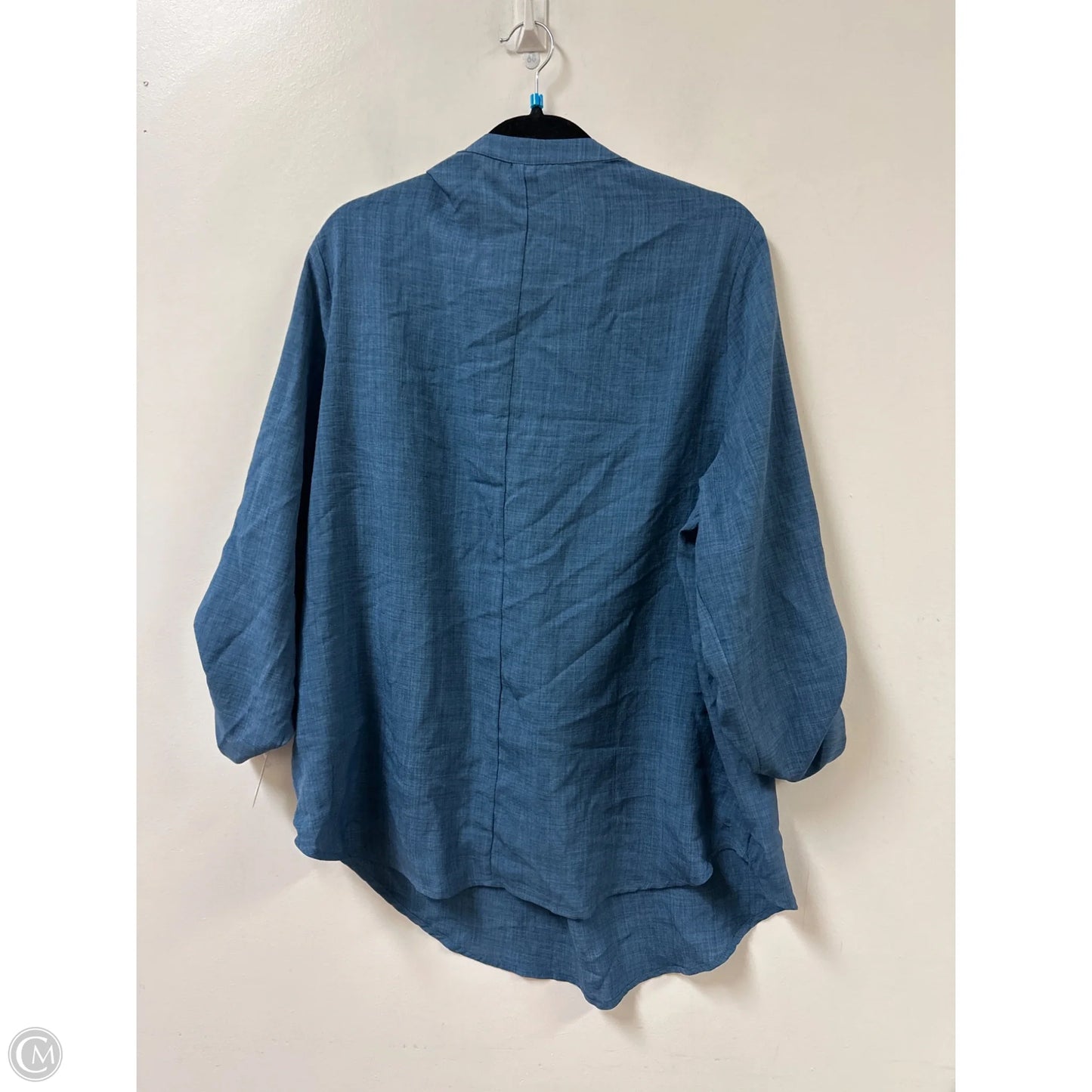 Top Long Sleeve By Emery Rose In Blue, Size: 2x