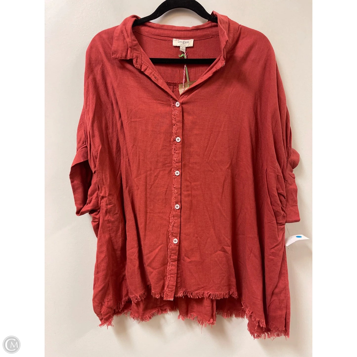 Top Short Sleeve By Umgee In Orange, Size: L