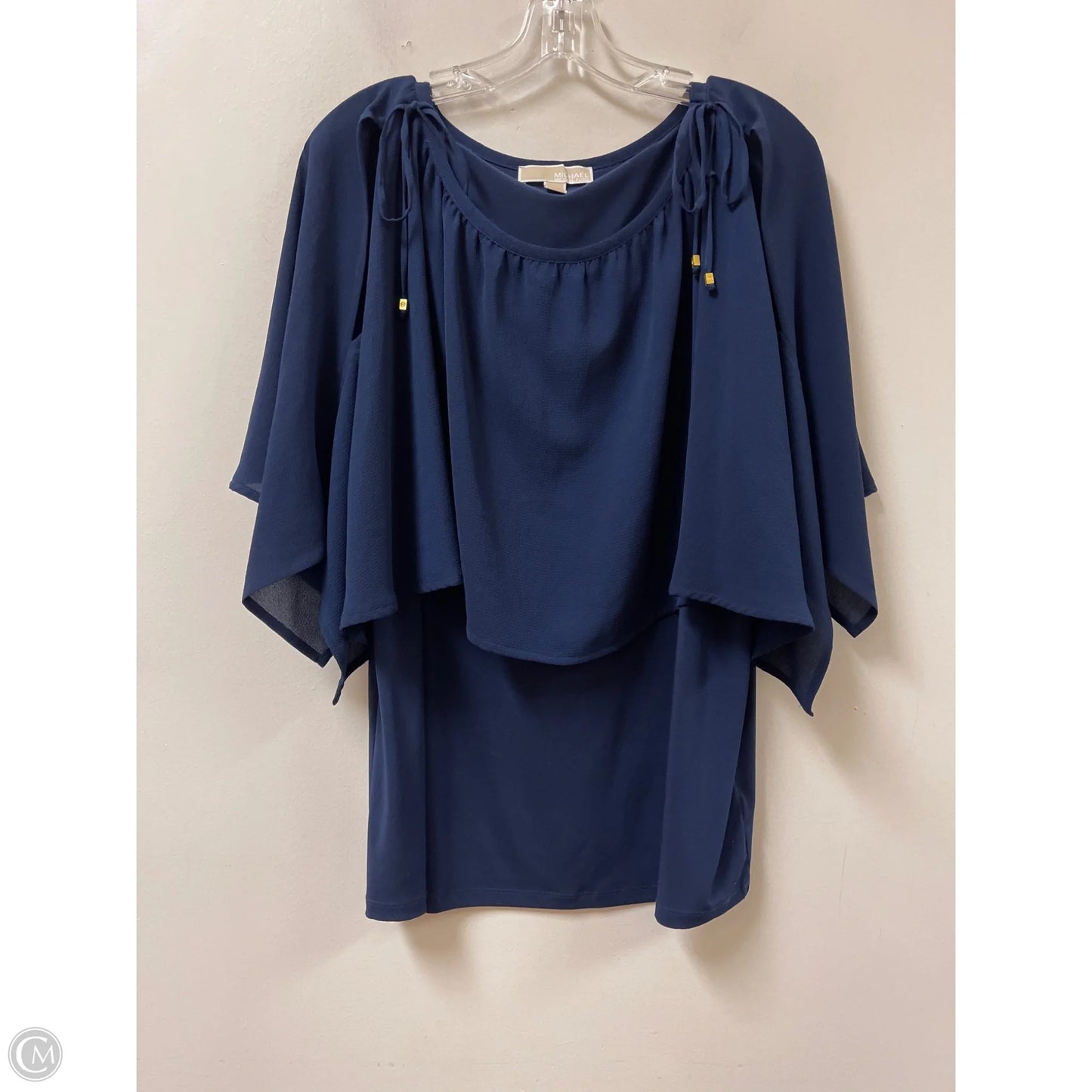 Top Short Sleeve By Michael By Michael Kors In Navy, Size: 1x