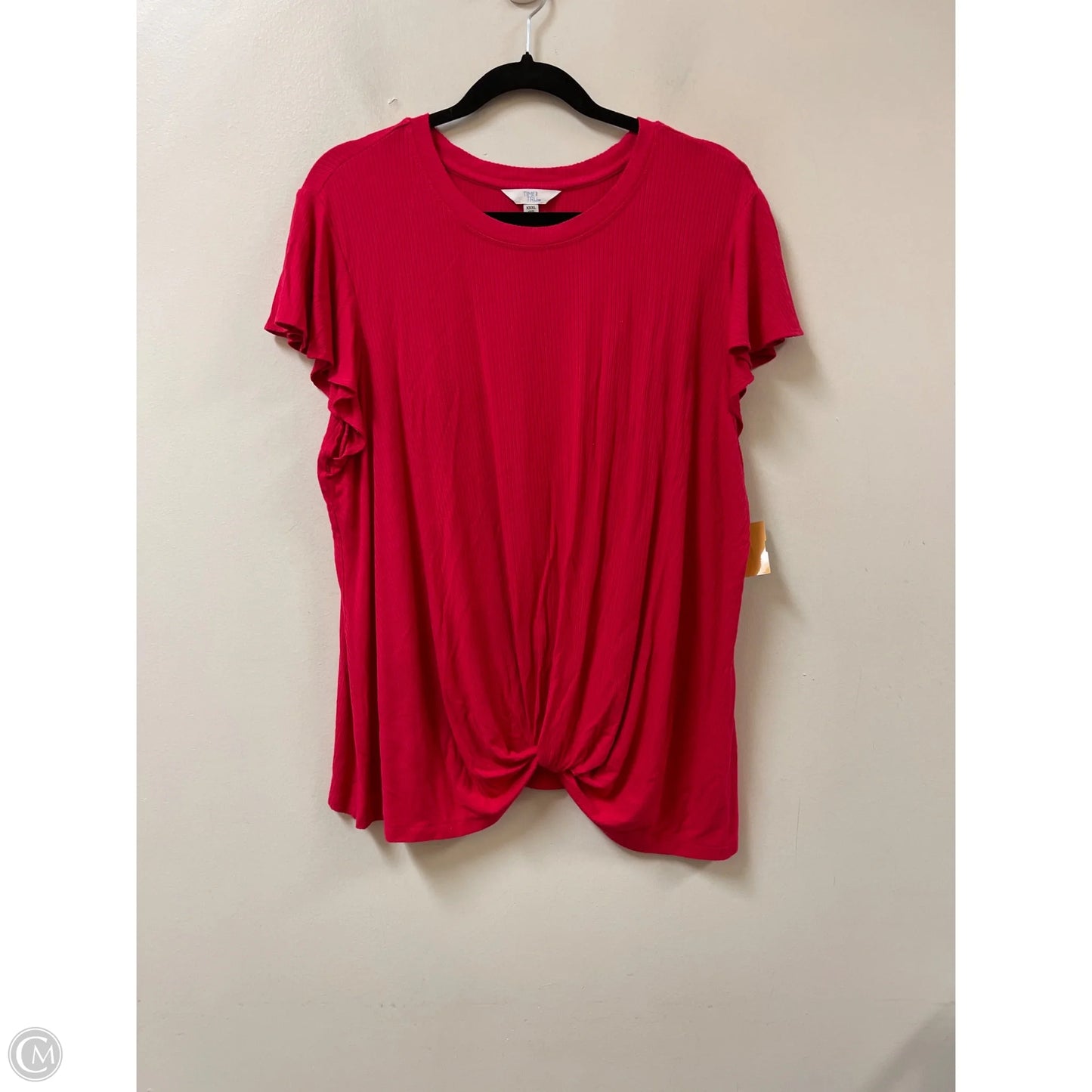 Top Short Sleeve By Time And Tru In Pink, Size: 1x