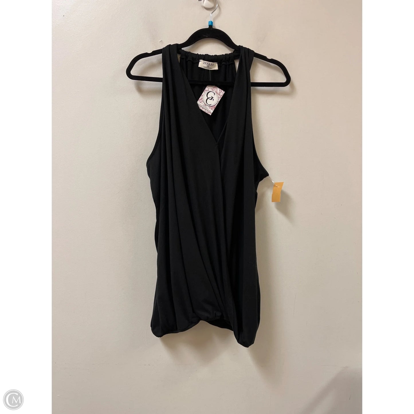 Top Sleeveless By Zenana In Black, Size: 3x