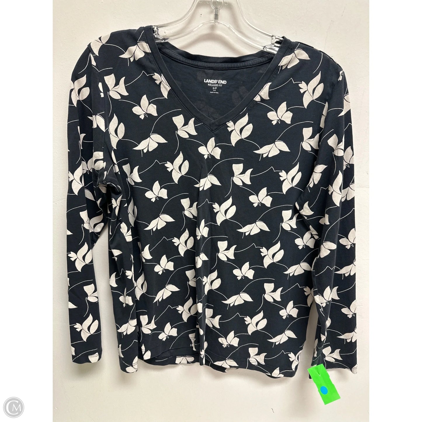 Top Long Sleeve By Lands End In Grey, Size: S