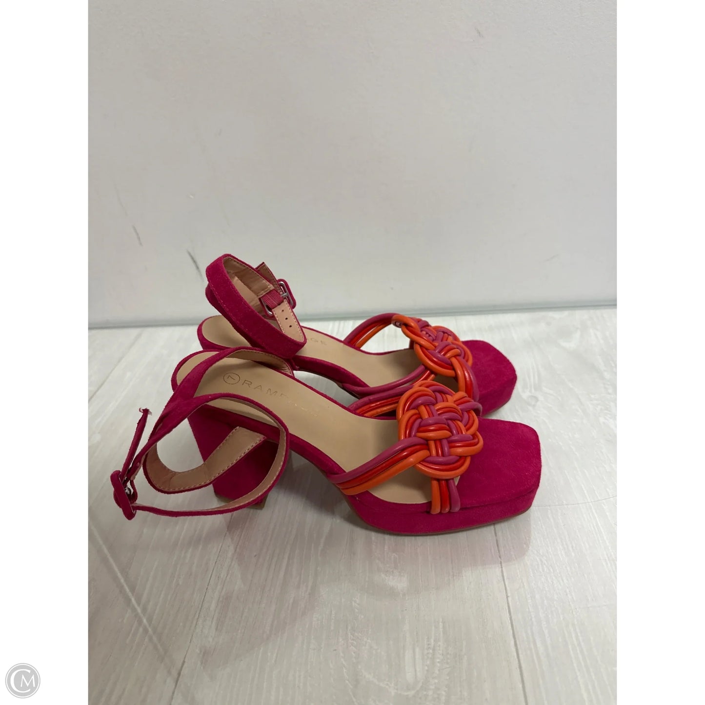 Sandals Heels Block By Rampage In Pink, Size: 7