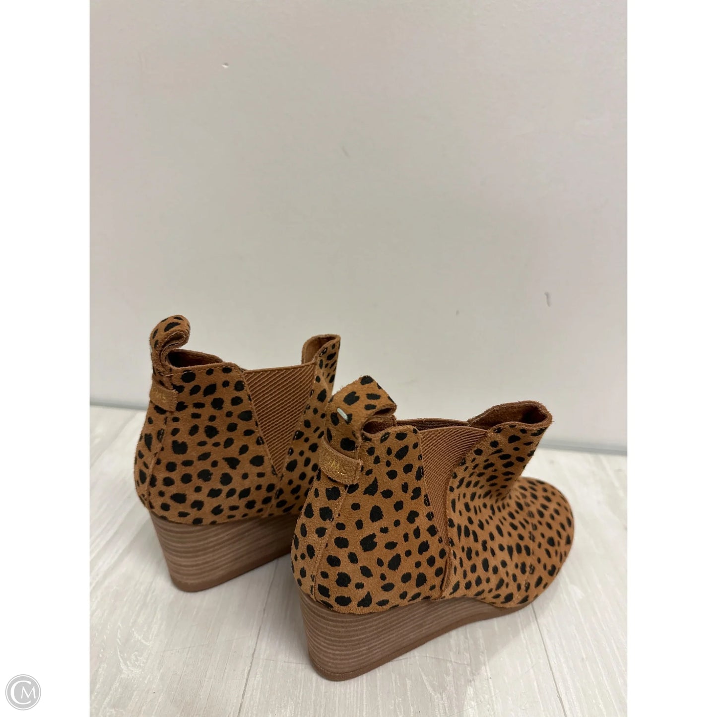 Boots Ankle Heels By Toms In Animal Print, Size: 7