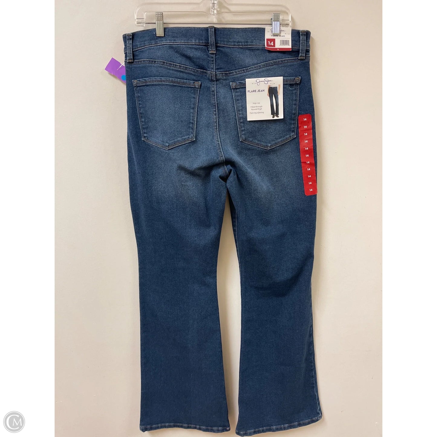Jeans Flared By Jessica Simpson In Blue Denim, Size: 14