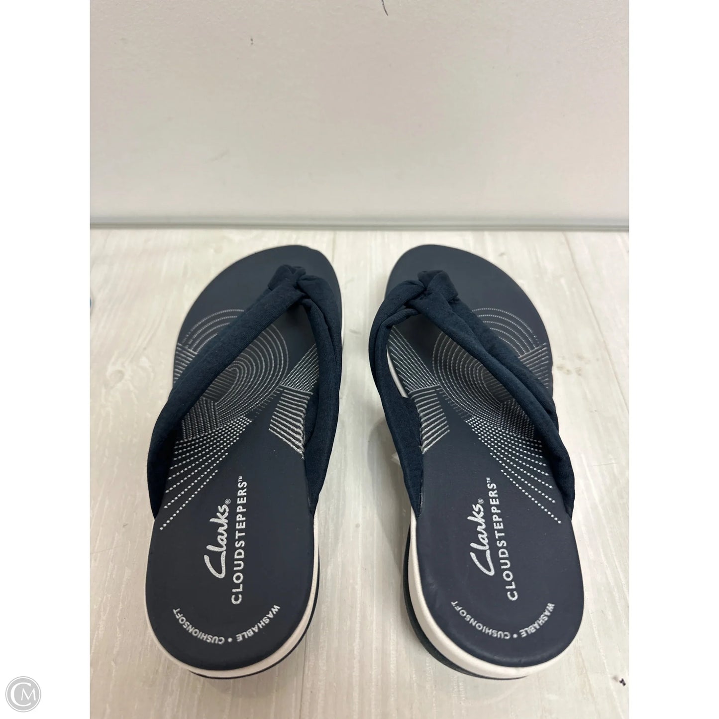 Sandals Flats By Clarks In Navy, Size: 6