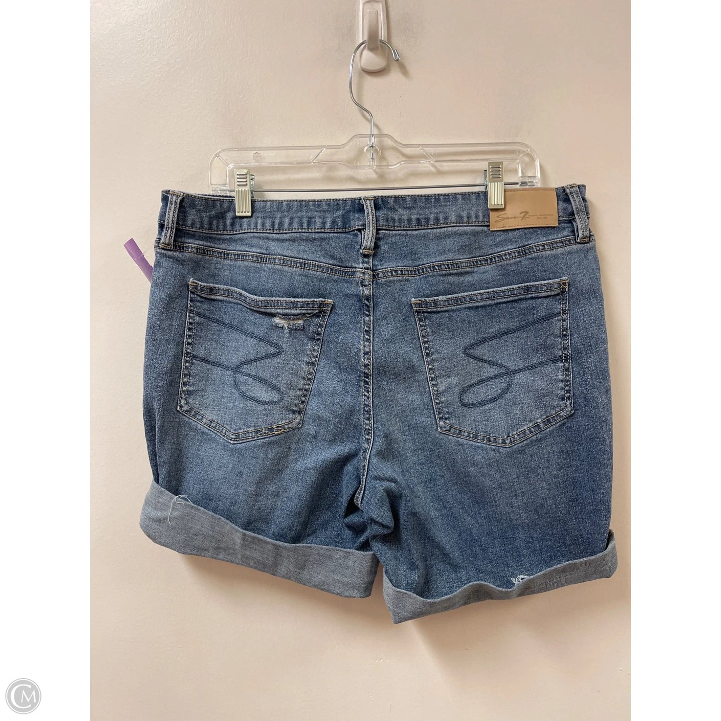 Shorts By Seven 7 In Blue Denim, Size: 12