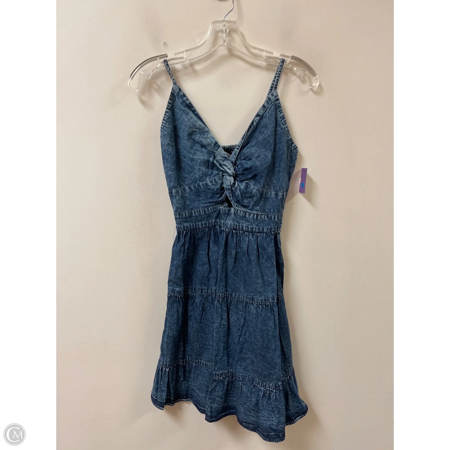 Dress Casual Short By Angie In Blue Denim, Size: L
