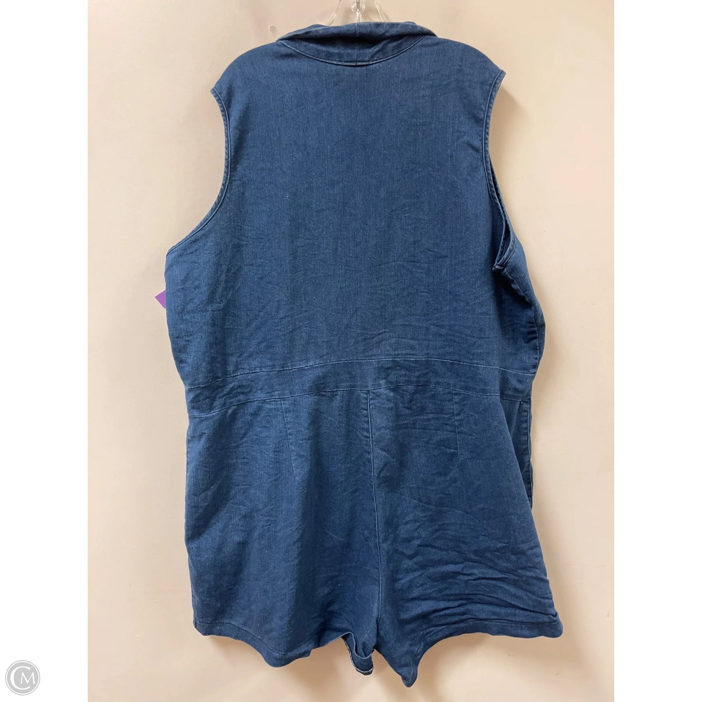 Romper By Ashley Stewart In Blue Denim, Size: 4x