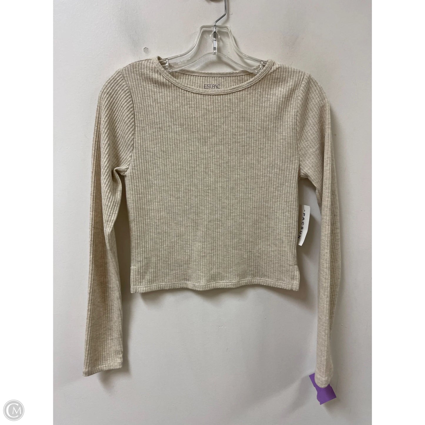Top Long Sleeve By Pacsun In Cream, Size: S