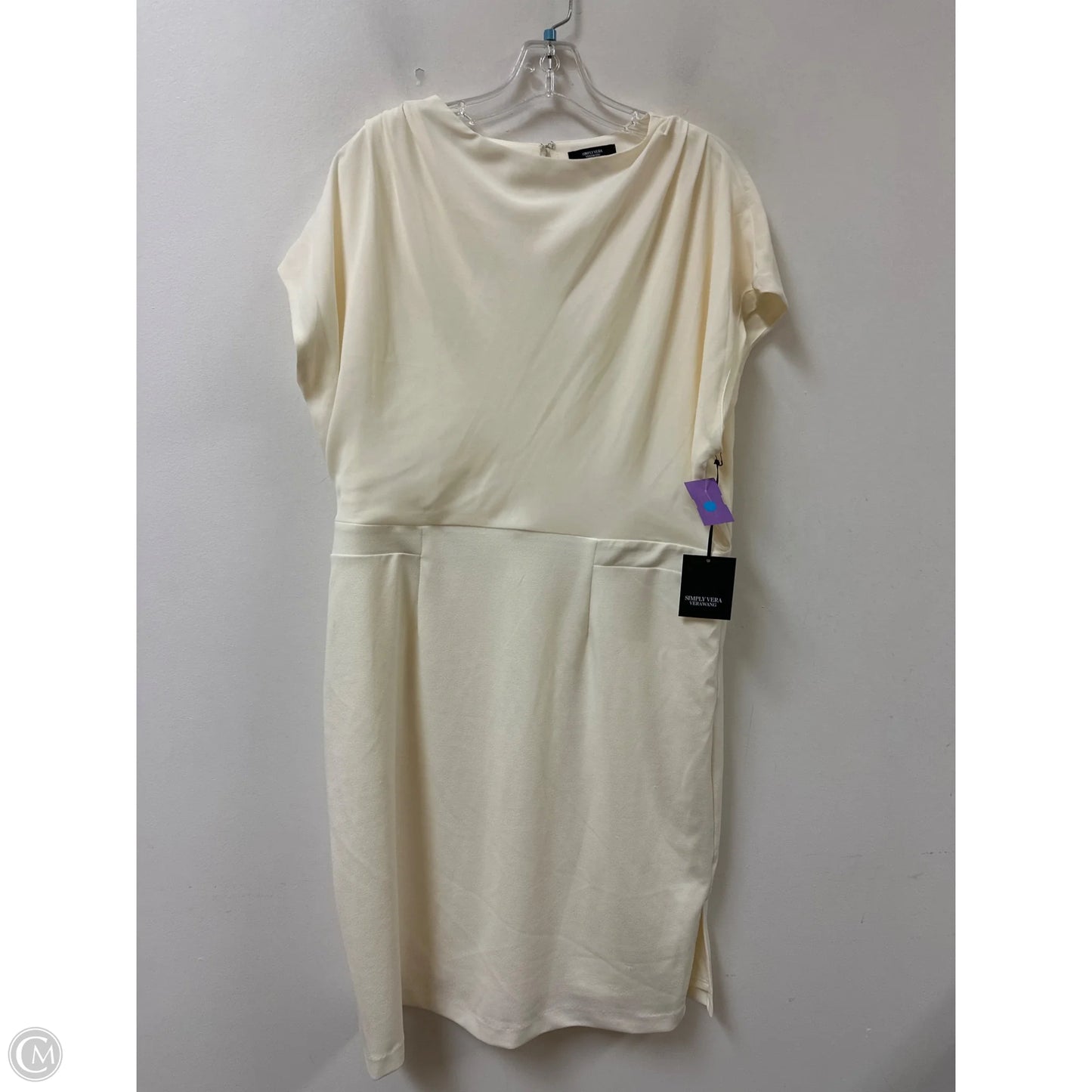 Dress Party Midi By Simply Vera In Cream, Size: 2x