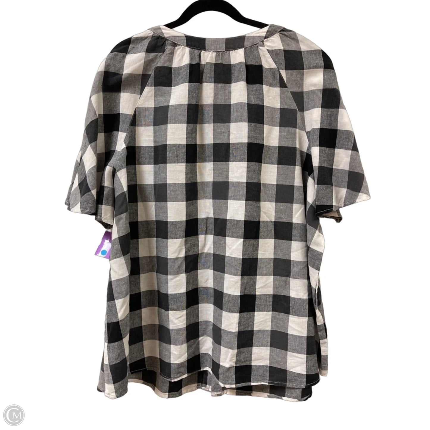 Top Short Sleeve By Woman Within In Black, Size: 4x