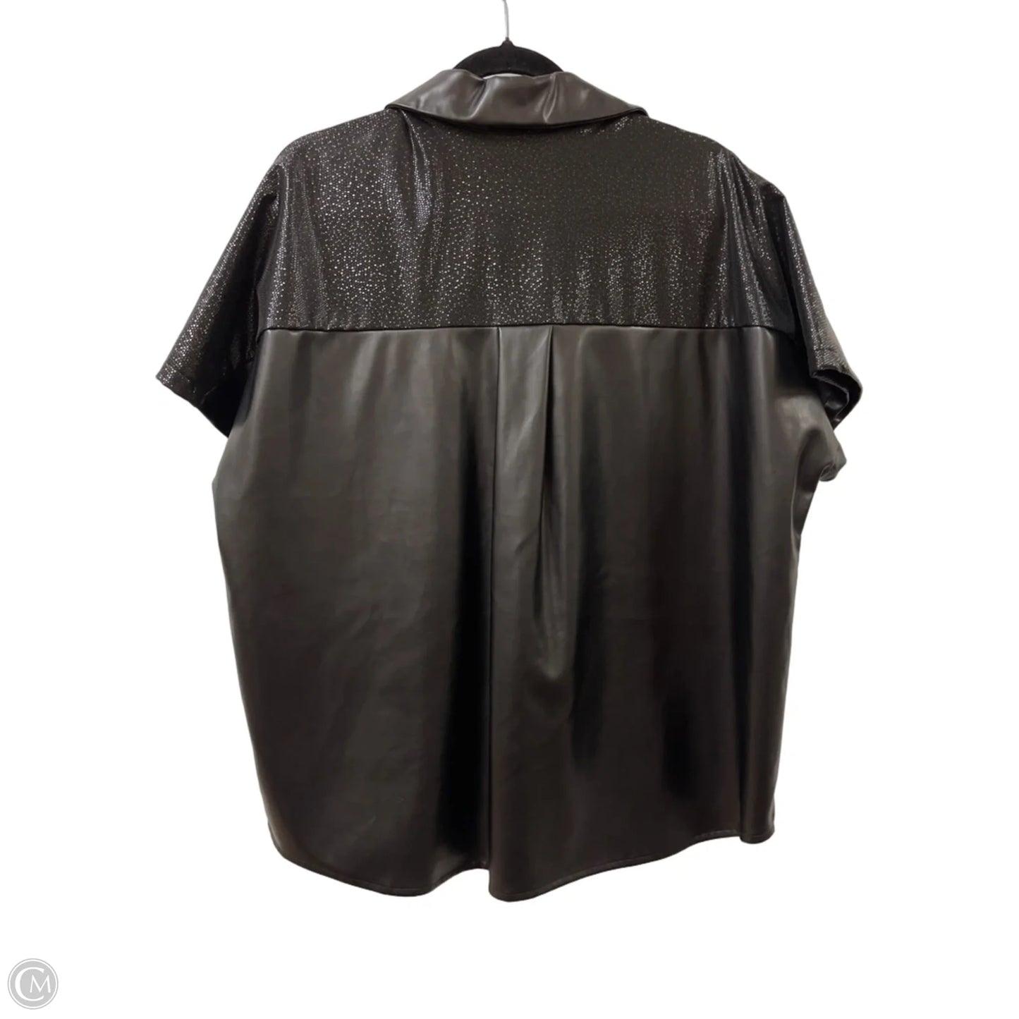 Blouse Short Sleeve By Entro In Black, Size: L