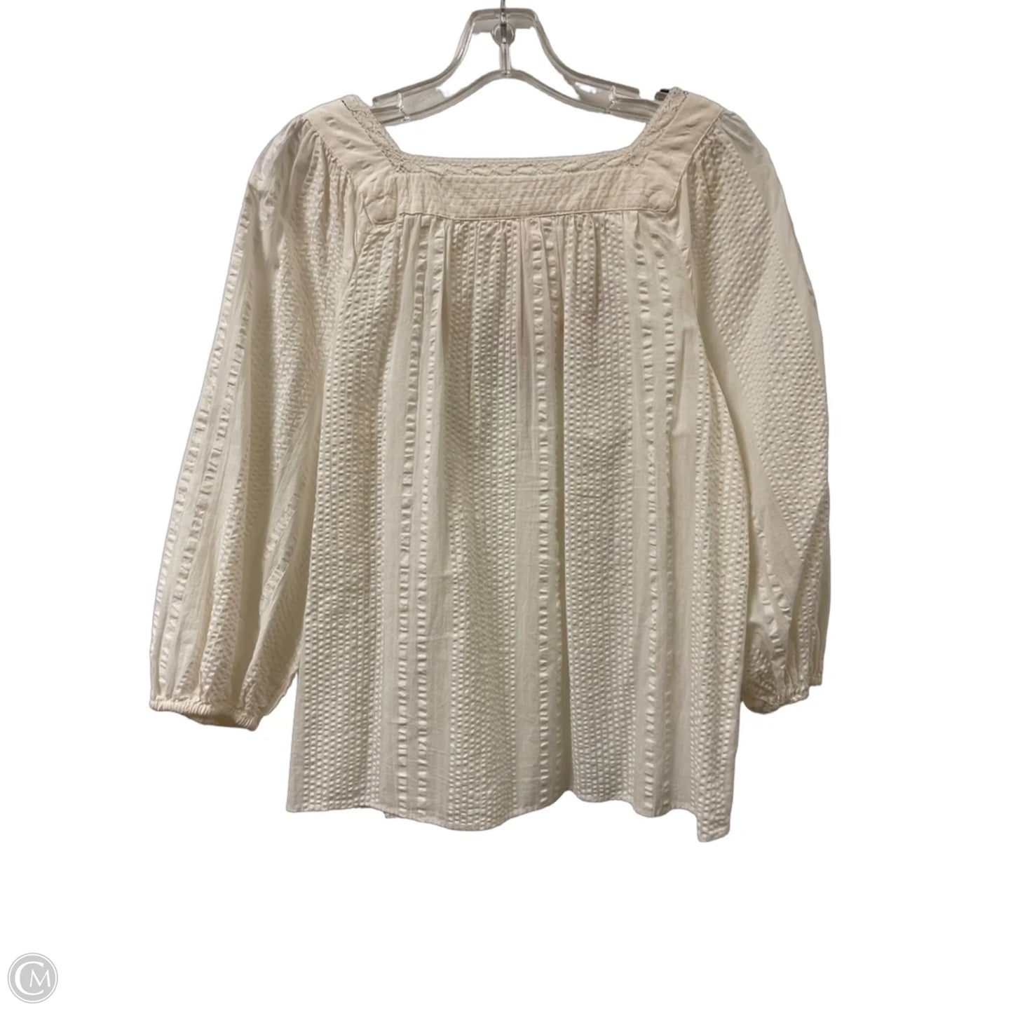 Top Long Sleeve By Lc Lauren Conrad In Cream, Size: S