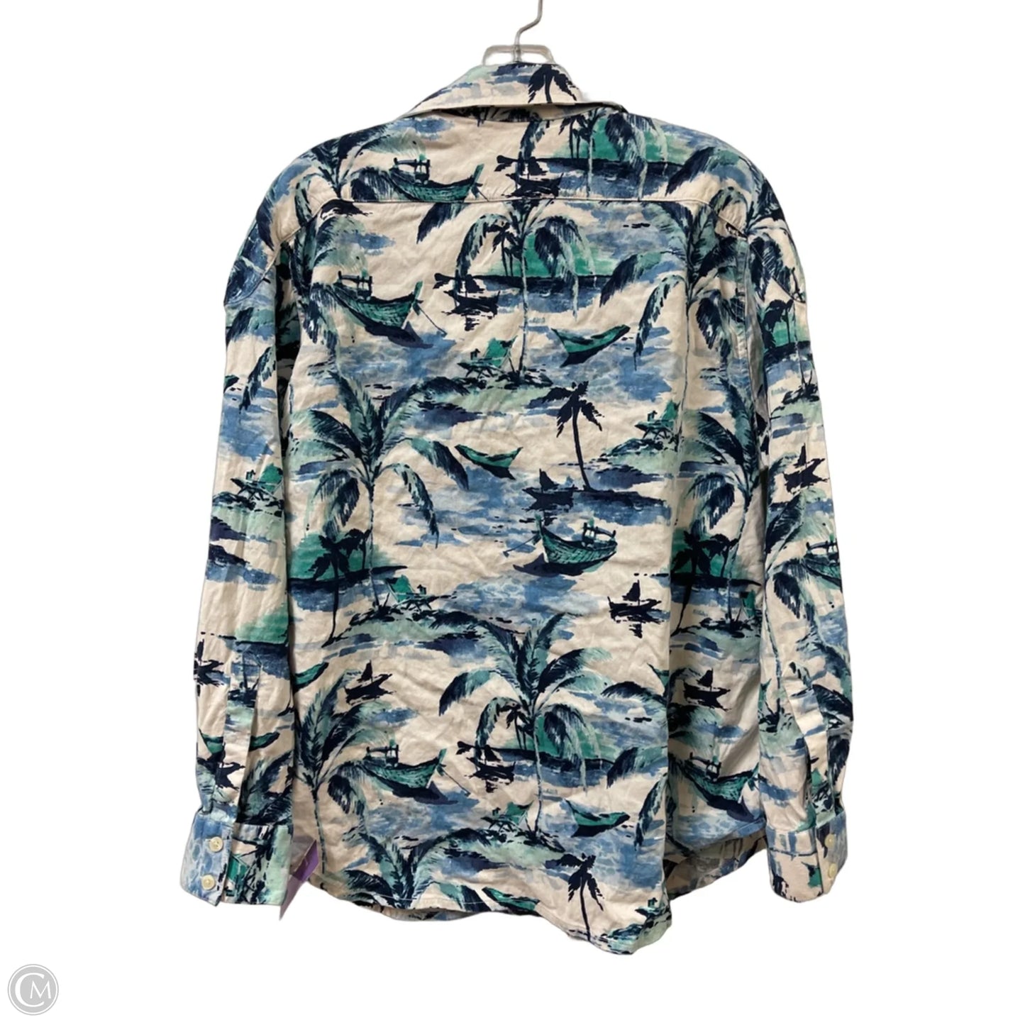 Blouse Long Sleeve By Tommy Bahama In Blue, Size: Xl