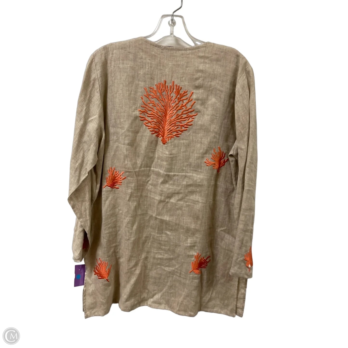 Tunic Long Sleeve By Cmc In Cream, Size: Xl