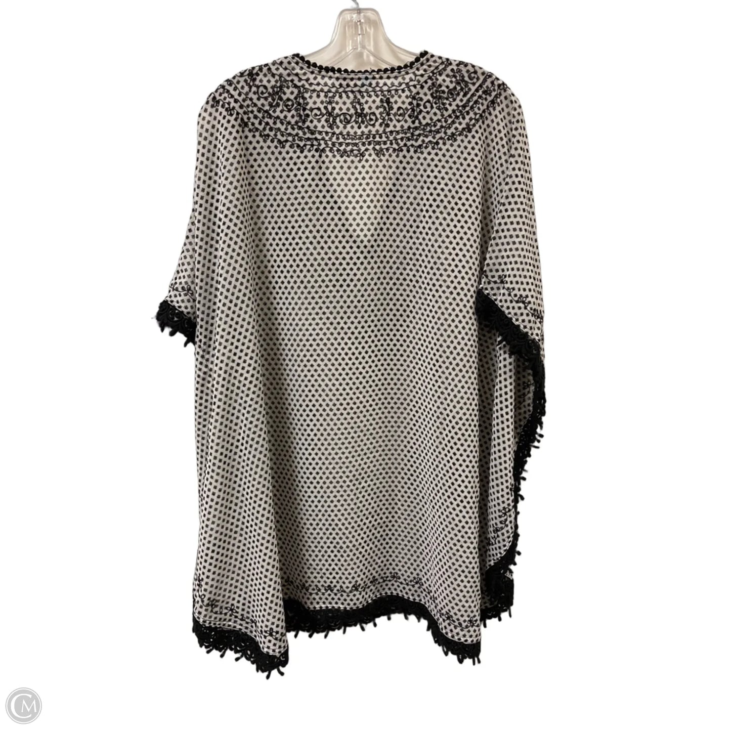 Swimwear Cover-up By Blue Island In Black & White, Size: Xl