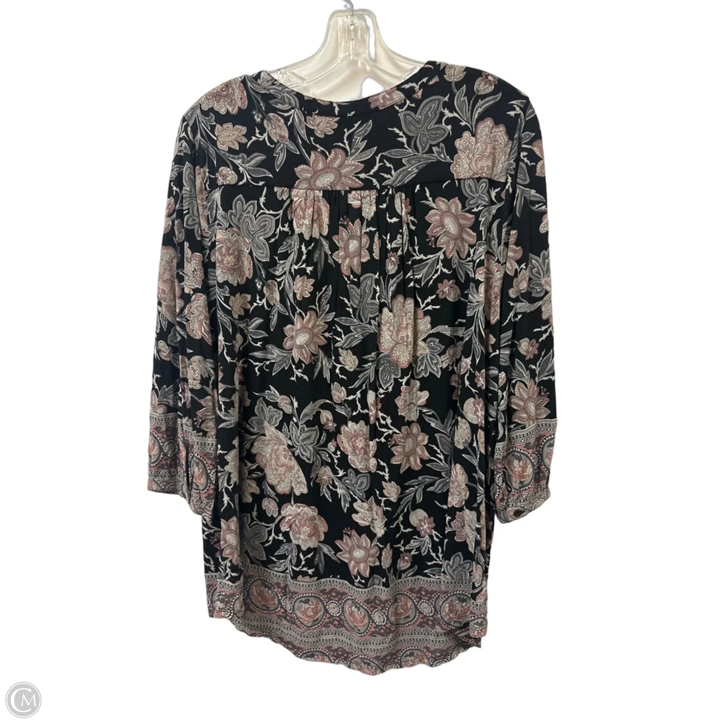 Top Long Sleeve By Lucky Brand In Black, Size: 1x
