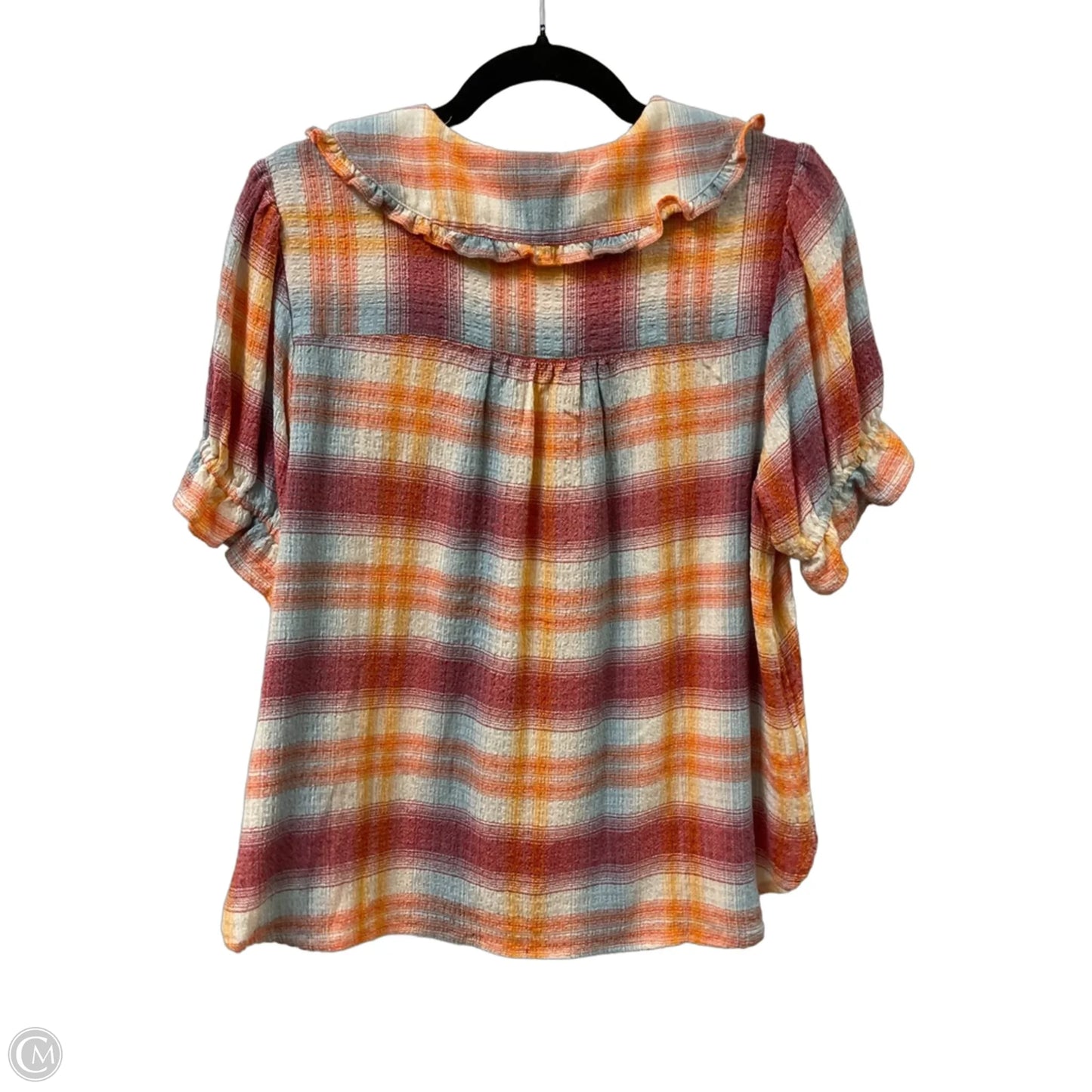 Blouse Short Sleeve By Pilcro In Orange, Size: M